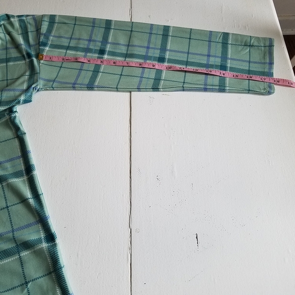 NWT Tshirt Dress Mint Green Plaid Urban Threads Size 14 - Picture 4 of 8